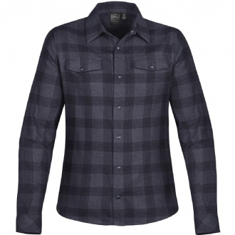 Women's Logan Snap Front Shirt - SFX-1W Image Navy Plaid