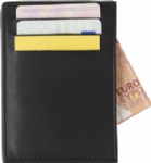 Split leather credit card wallet