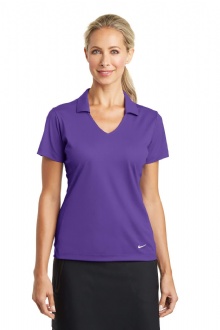 Nike Ladies Dri-FIT Vertical Mesh Polo - 637165 Image Court Purple