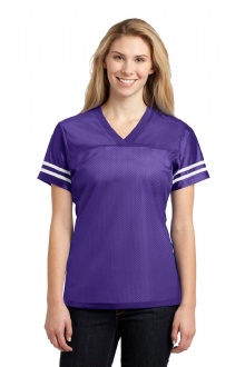 Sport-Tek Ladies PosiCharge Replica Jersey - LST307 Image Purple/ White