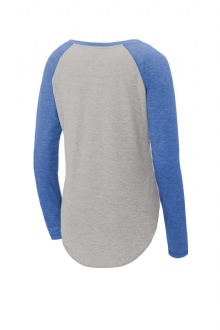Sport-Tek Ladies PosiCharge Long Sleeve Tri-Blend Wicking Scoop Neck Raglan Tee - LST400LS Image