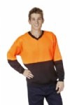 Hi Vis Fleecy Sweat, V-neck